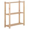 vidaXL Stalak za pohranu s 3 razine 60 x 28,5 x 90 cm masivna borovina