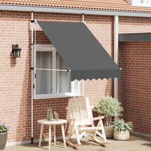 vidaXL Tenda na ručno uvlačenje 150 cm antracit