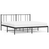 vidaXL Metalni okvir za krevet s uzglavljem crni 180x200 cm