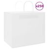 vidaXL Papirnate vrećice 250 kom s ručkama bijele 32x22x28 cm
