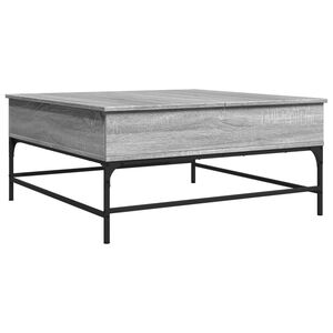 vidaXL Stolić za kavu siva boja hasta 95 x 95 x 45 cm od drva i metala