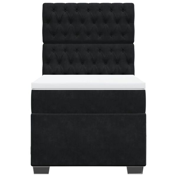 vidaXL Box spring krevet s madracem crni 80 x 200 cm bar&scaron;unasti