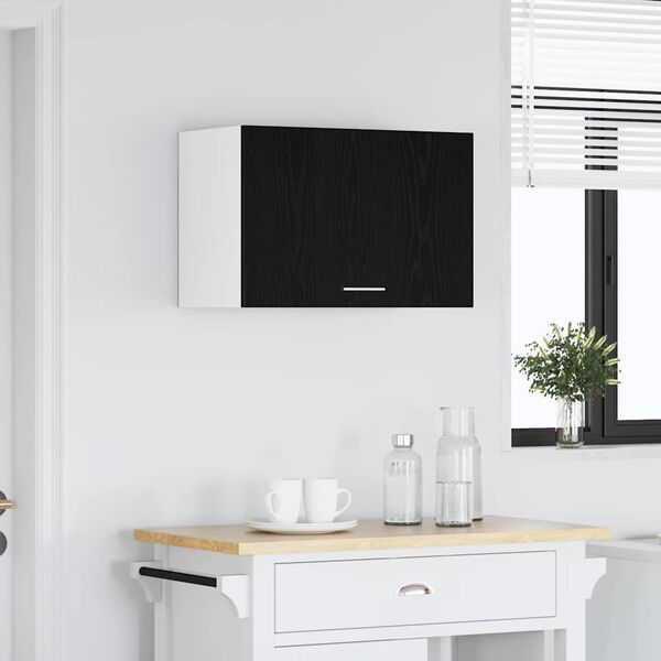 vidaXL Viseći ormarić Zidne s pohranom Lyon Crni hrast 60 x 31 x 40 cm