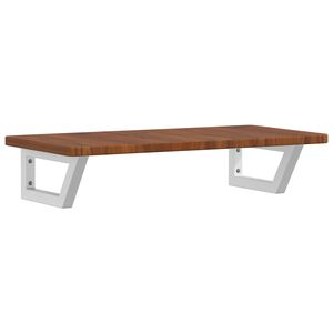 vidaXL Zidna polica za umivaonik od čelika i masivne hrastovine