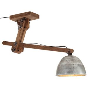 vidaXL Stropna svjetiljka 25 W vintage srebrna 105x30x65-108 cm E27