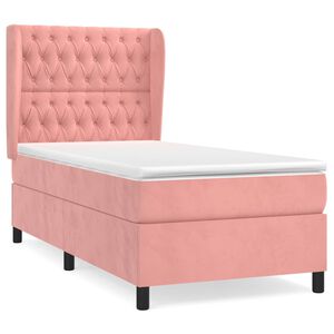 vidaXL Box spring krevet s madracem ružičasti 80 x 200 cm bar&scaron;unasti