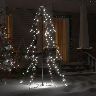 vidaXL Stožasto božićno drvce unutarnje i vanjsko 160 LED 78 x 120 cm