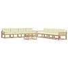 vidaXL Set vanjskih sofa 9 pcs Bijela i krem 79 x 79 x 37 cm Poliester