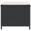 vidaXL Vrtni taburei s jastucima 4 kom crni 41x41x36 cm od poliratana