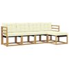 vidaXL Set vanjskih sofa 5 kom. Bijela i krem