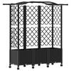 vidaXL Povi&scaron;eni krevet s mrežom i krovom Crna 163 x 40 x 144 cm PP