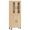vidaXL Visoka komoda hrasta sonome 69,5x34x180cm od konstruiranog drva