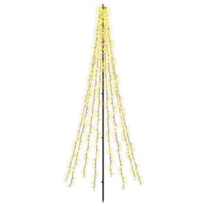 vidaXL LED božićno drvce 235 cm 1000 LED lampica Topla bijela Čelik