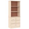 vidaXL Regal za knjige s ladicama ALTA 60x35x142 cm masivna borovina