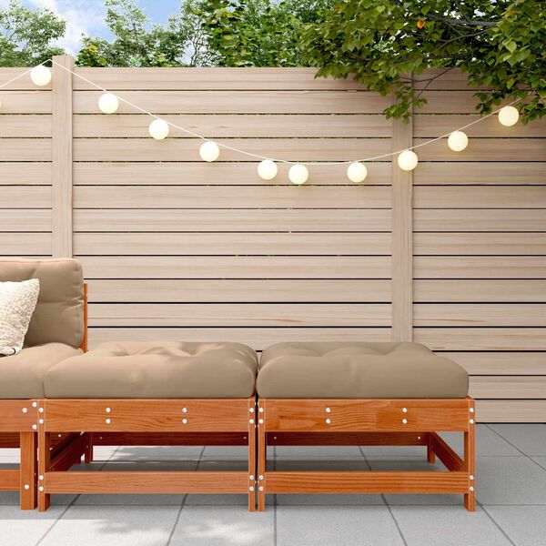 vidaXL Noge za odmaranje u vrtu Masivna borovina Vosak Smeđa