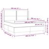 vidaXL Krevet box spring s madracem LED crni 180x200 cm od tkanine