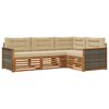vidaXL Set vanjskih sofa s jastukom 4 pcs Prirodna i bež