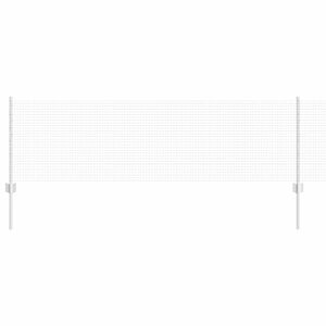 vidaXL Ograda s postovima Srebrna
