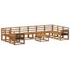 vidaXL Set vanjskih sofa 11 pcs Prirodna Čvrsto drvo akacije