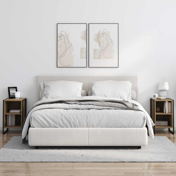 vidaXL Noćni ormarić Umjetnička hrastovina 39.5 x 30 x 50 cm