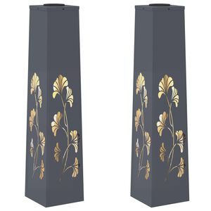 vidaXL Solarna LED svjetlost za stazu 2 pcs Antracit