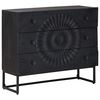 vidaXL Ormar s ladicama s ladicama Crna 75 x 30 x 65 cm