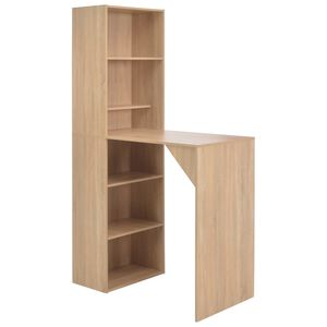 vidaXL Barski stol s ormarićem boja hrasta 115 x 59 x 200 cm