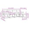 vidaXL Set vanjskih sofa s jastukom 5 pcs Prirodna i svijetlo siva