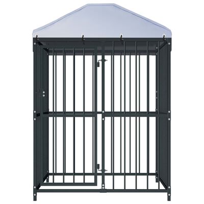 vidaXL Vanjski kavez za pse s krovom 120 x 120 x 150 cm
