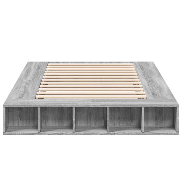 vidaXL Okvir za krevet boja hrasta 140x190 cm od konstruiranog drva