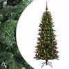 vidaXL Umjetno božićno drvce s kuglicom 120 cm 150 LED lampica