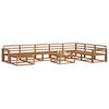 vidaXL Set vanjskih sofa 9 pcs Prirodna Čvrsto drvo akacije