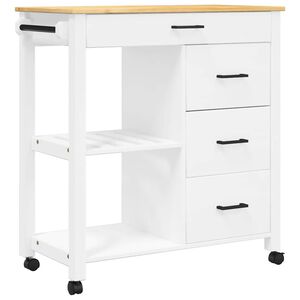 vidaXL Kuhinjska kolica MONZA 84 x 40 x 88,5 cm od masivne borovine