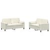 vidaXL 2-dijelni set sofa s jastucima krem bar&scaron;unasti