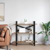 vidaXL Polica Umjetnički hrast 100 x 33,5 x 102 cm Konstruirano drvo