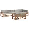 vidaXL Set vanjskih sofa 8 kom. Prirodna i svjetlosiva