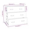 vidaXL Komoda crna 80 x 40 x 75 cm od masivne borovine