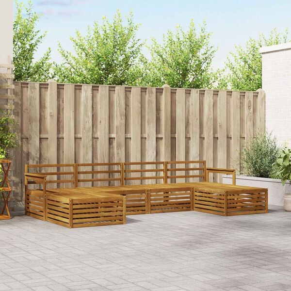 vidaXL Setovi sofa 6 pcs Prirodna Čvrsto drvo akacije