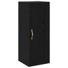 vidaXL Ormar za Zid Crni hrast 34,5 x 34 x 90 cm Konstruirano drvo