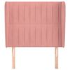 vidaXL Uzglavlje s u&scaron;ima ružičasto 103x23x118/128 cm bar&scaron;unasto