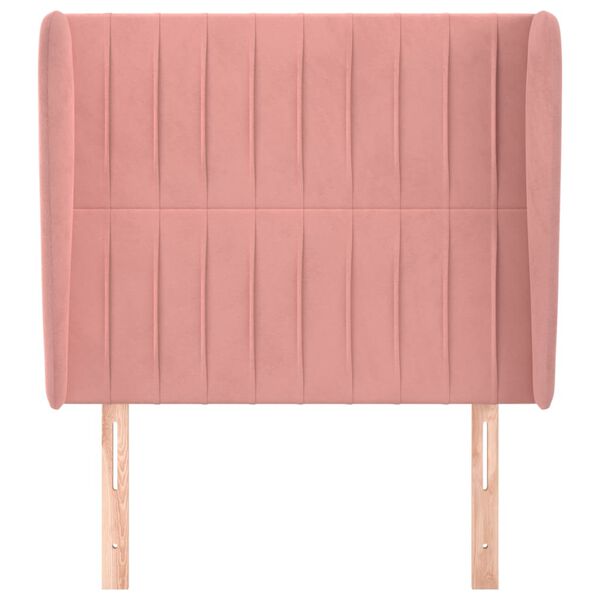 vidaXL Uzglavlje s u&scaron;ima ružičasto 103x23x118/128 cm bar&scaron;unasto