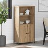 vidaXL Highboard Umjetnički hrast 62 x 36 x 121,5 cm Konstruirano drvo
