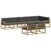 vidaXL Set vanjskih sofa s jastukom 6 pcs Bijela i antracit Poliester