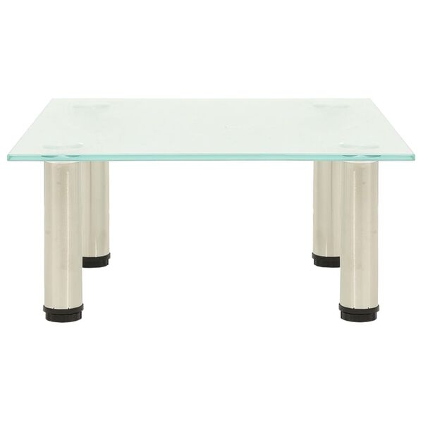 322759 vidaXL TV Stand Frosted 40x35x17 cm Tempered Glass