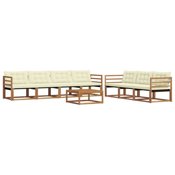 vidaXL Set vanjskih sofa s jastukom 8 pcs Prirodna i krem