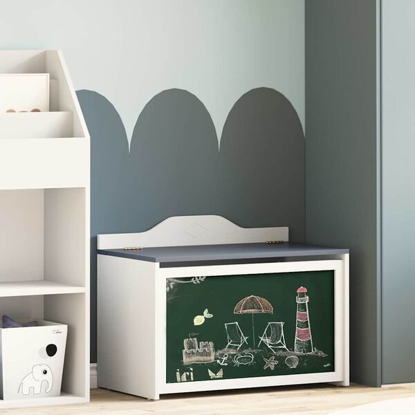 vidaXL Kutija za pohranu s prednjom stranom od ploče za kredu ROROS