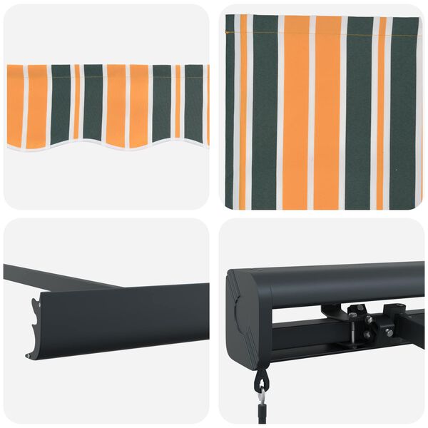 vidaXL Skrovita tenda &Scaron;areni 350 x 250 cm Tkanina i Metal