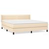 vidaXL Krevet s oprugama i madracem krem 160x200 cm od tkanine