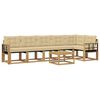 vidaXL Set vanjskih sofa 7 kom. Bijela i bež