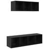 vidaXL Set TV komoda 2 kom. Crni hrast Konstruirano drvo